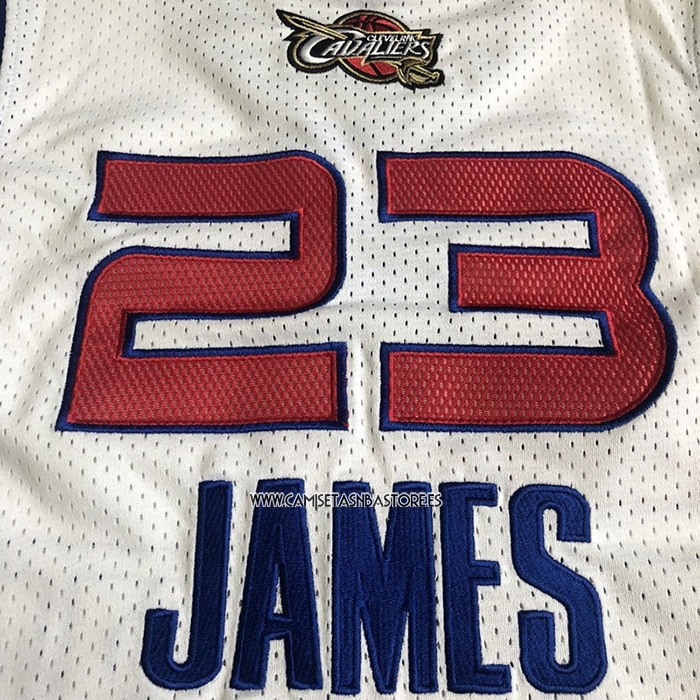 LeBron James NO 23 Camiseta All Star 2006 Azul Blanco